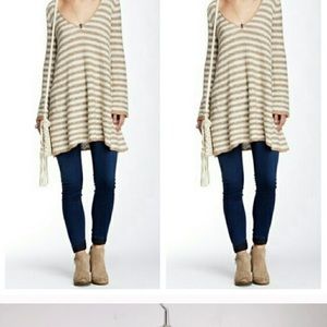 Free People oversized striped sweater dress/tunic